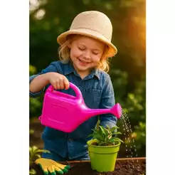 Regador plástico chuveirinho 1litros ROSA