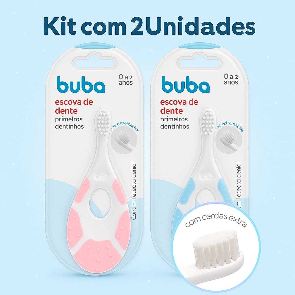 Kit 2 Unidades Escova De Dente Macia Bebê e Criança Primeiros Dentinhos  Com Mordedor em Oferta na Shopee