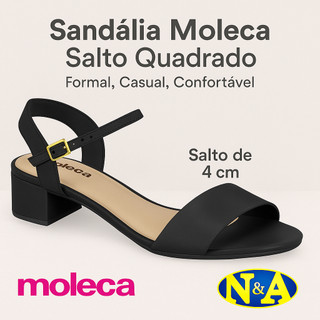 Sandália Moleca Salto Baixo Confortável Feminina 5259.805