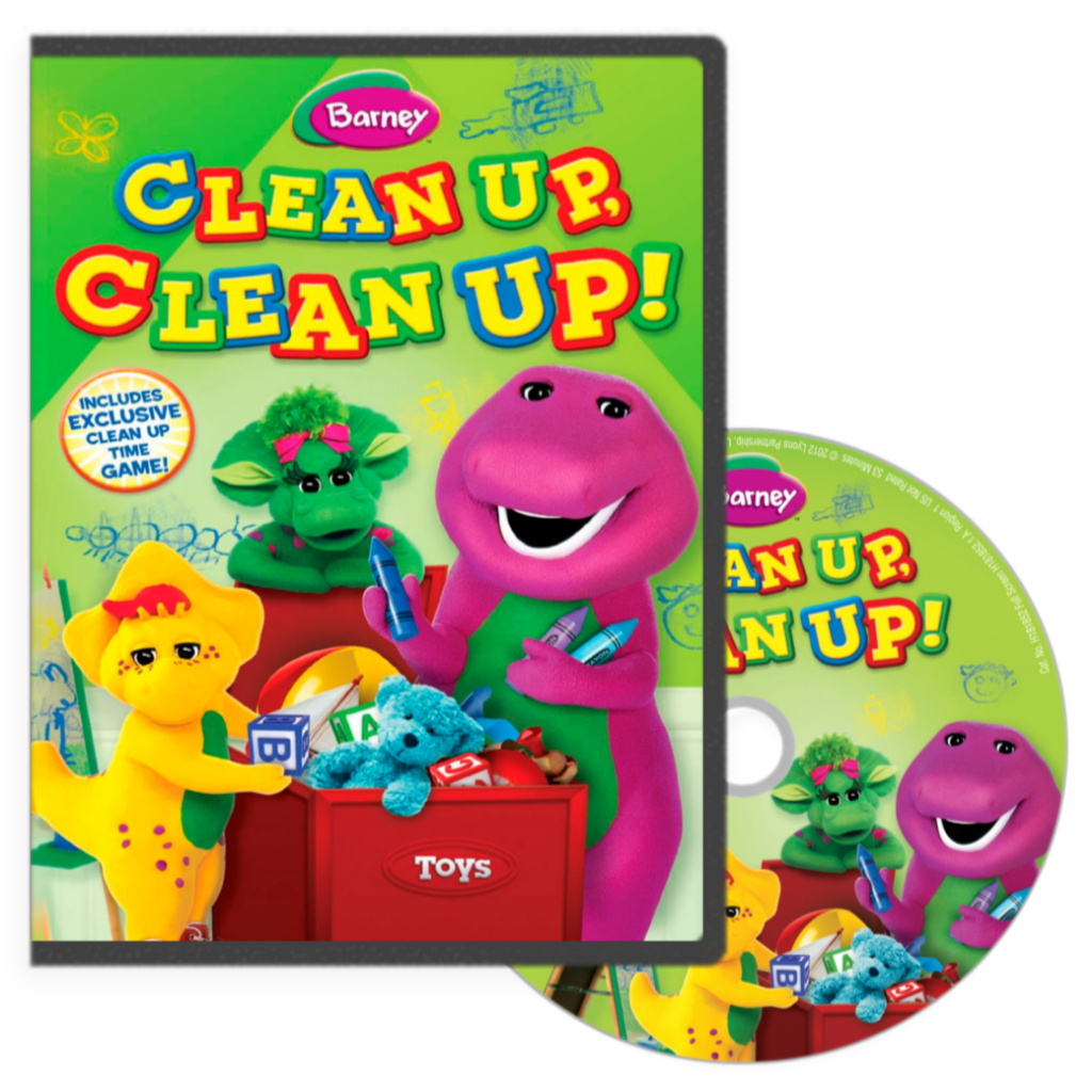 DVD - Barney Clean Up, Clean Up! (Áudio somente em Inglês e Espanhol)