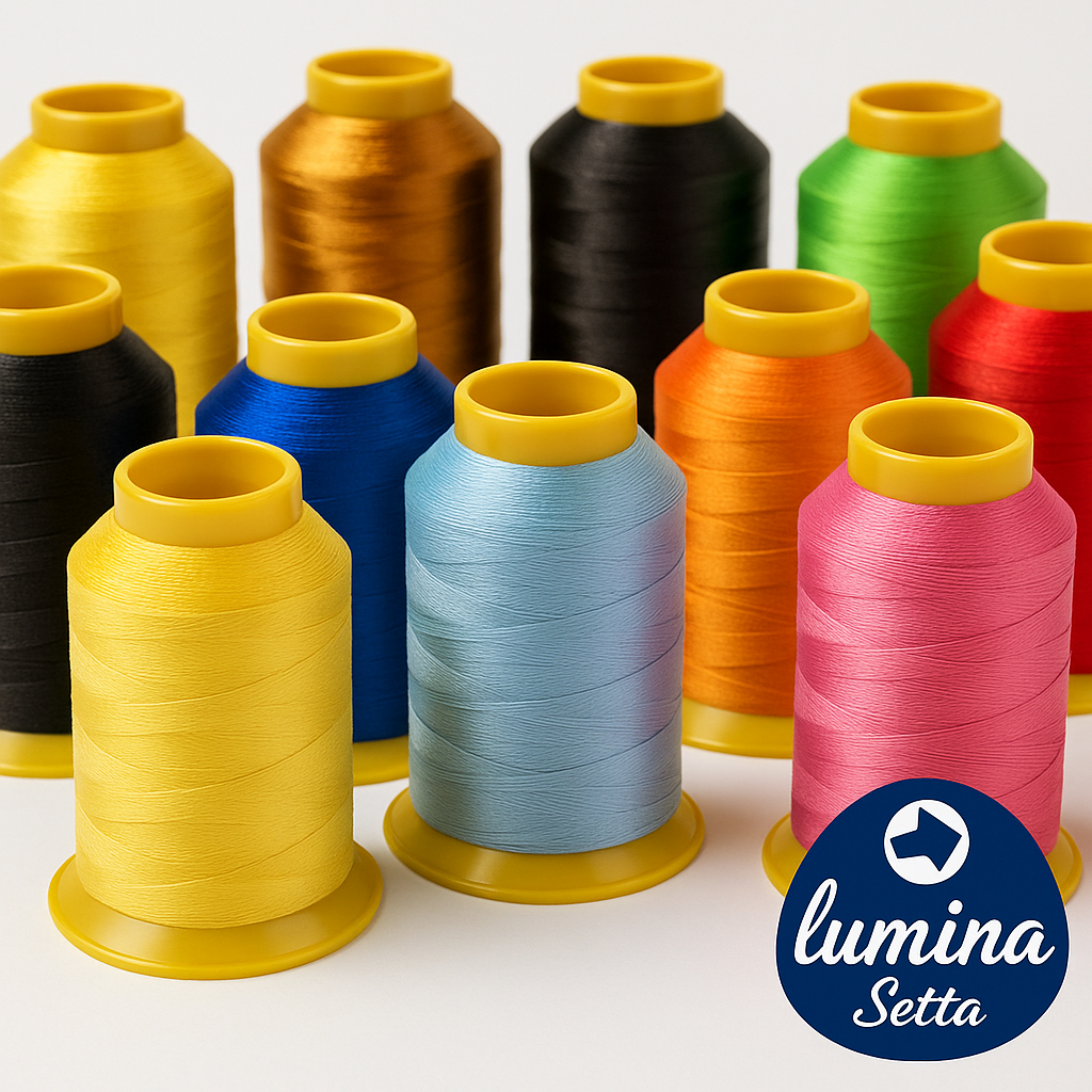 KIT COM 20 CONES DE LINHAS PARA BORDADO - 1000MTS - SETTA - LUMINA - SORTIDA