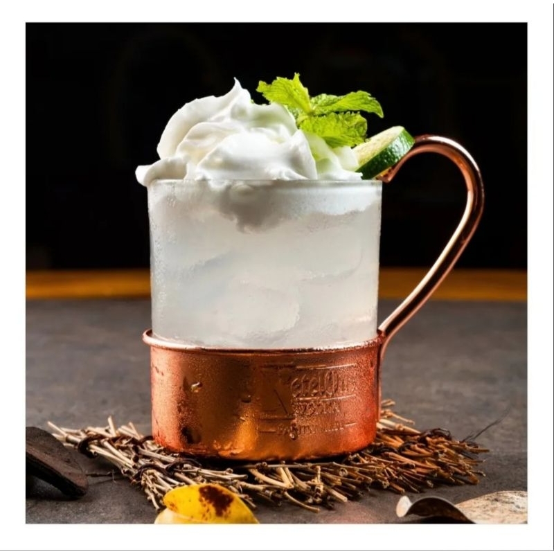 PROMOÇÃO Caneca Copo Vidro/Cobre 200ml para Drink Bebida Moscow Mule Ketel One ORIGINAL