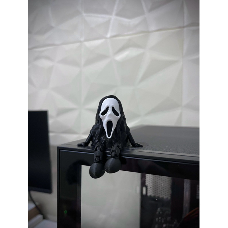 GhostFace Articulado – Decoração Criativa para Setup Gamer / Estante / Mesa Geek