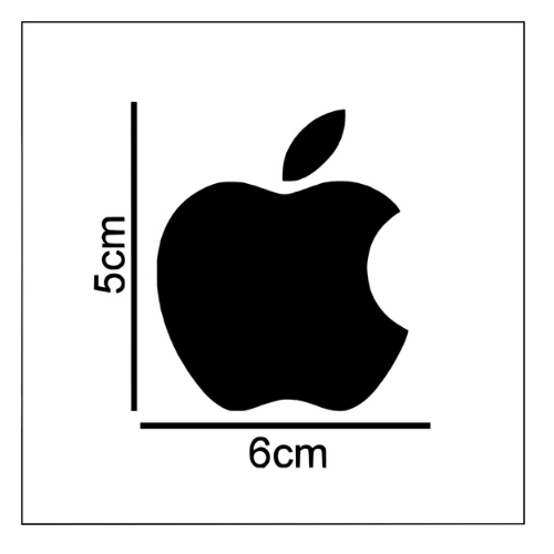 Adesivo Maçã Apple 5x6cm para Carros, Motos, Notebooks e Celulares - Vinil de Alta Qualidade