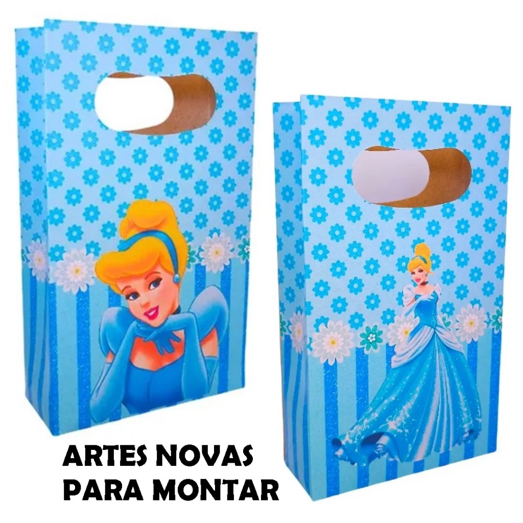 Sacolinha Surpresa Personalizada Cinderela Lembrancinha para Festa Infantil