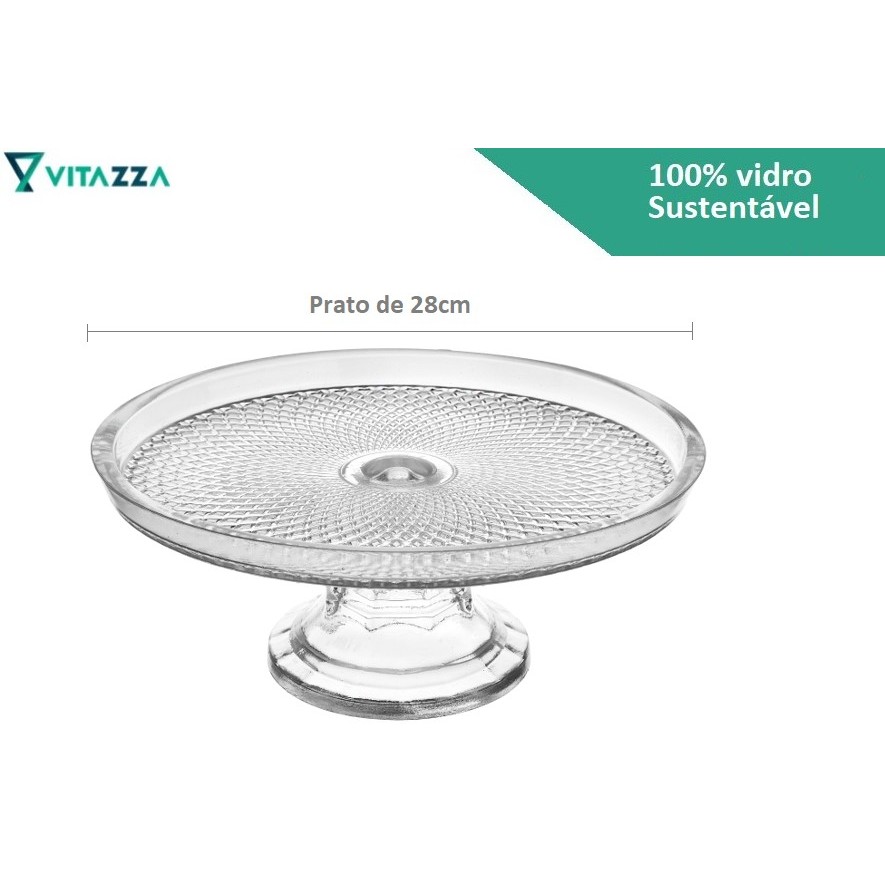 Porta Bolo Vidro Vitazza - Comprar com Melhor Preço em Padaria