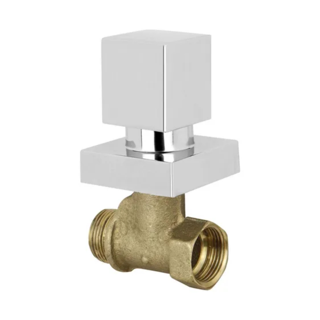 Registro Pressão Chuveiro 1416 3/4 Quadrado Cromado Abs