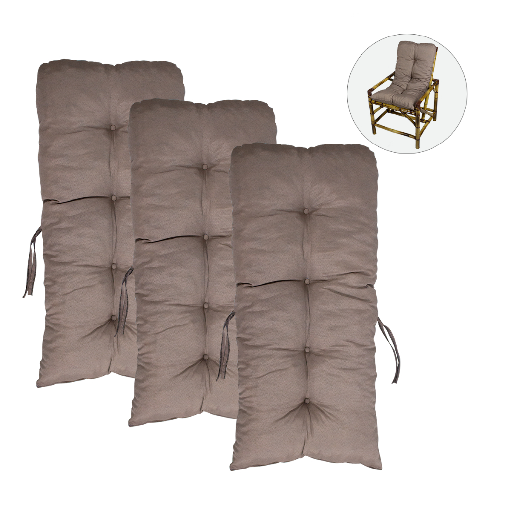 03 Almofadas Futon Pérola Confort 95x45 Moderna para Área Externa e Pallet Direto da Fábrica