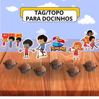 50 Tag Topo Para Brigadeiro Beijinho Doces 3 Palavrinhas Menina Menino Aniversário Festa Infantil Aniversário em Oferta na Shopee