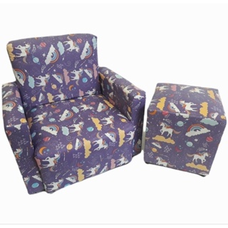 Sofá Infantil + Mini Puff Conforto e Diversão para Crianças Várias Estampas em Oferta na Shopee