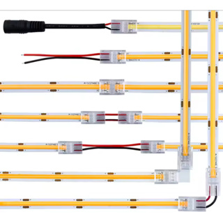 Kit Com 5pcs Ou 10pcs Conector Emenda para Fita LED 8mm10mm 12V Reto, L, Com Fio | Sem Solda! em Oferta na Shopee