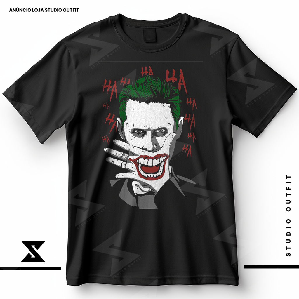 Camiseta Coringa Vilão Esquadrão Suicida Risada Blusa Camisa 100% Algodão