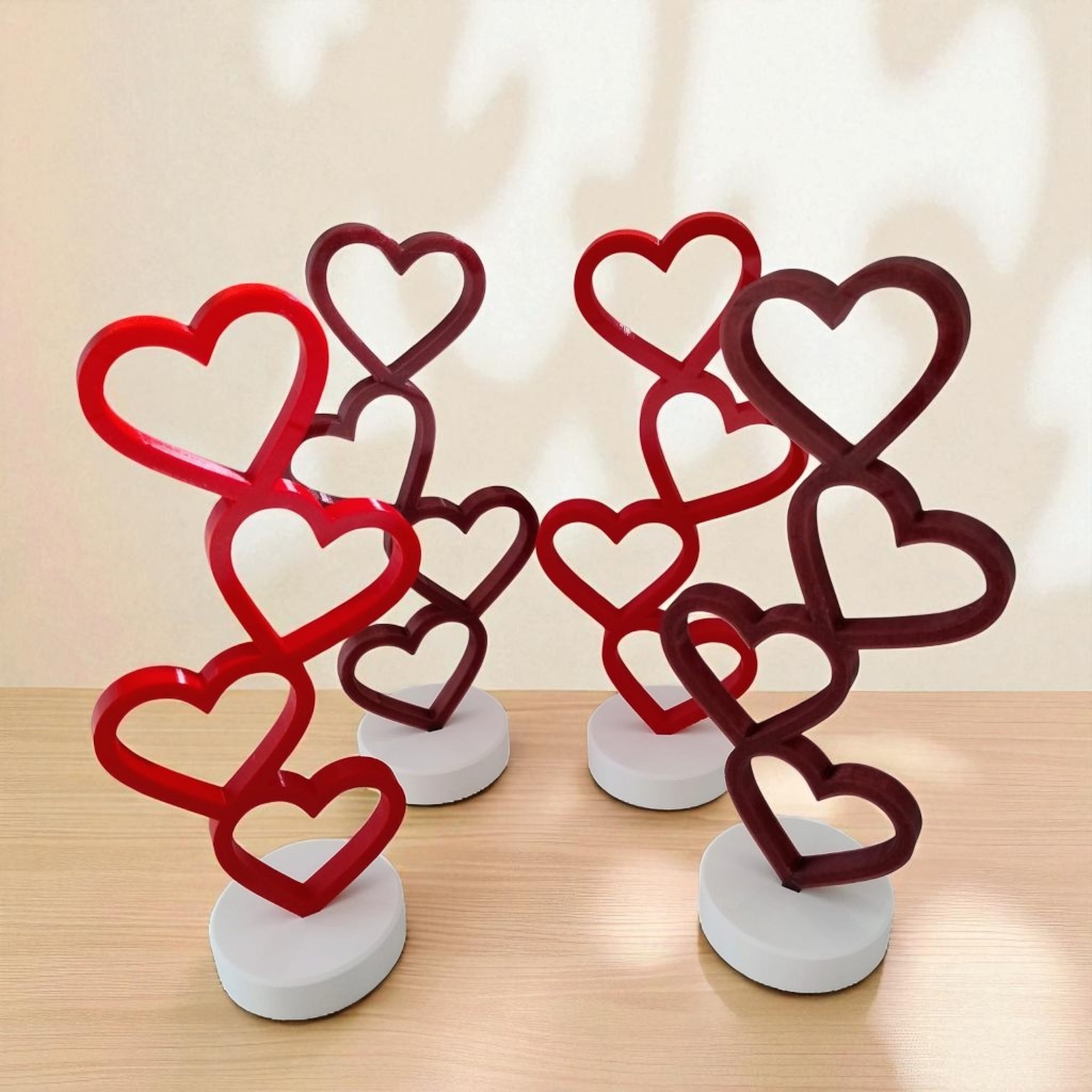 Decoração Formato Coração Dia Das Mães Enfeite Sala Escritório em Oferta na Shopee