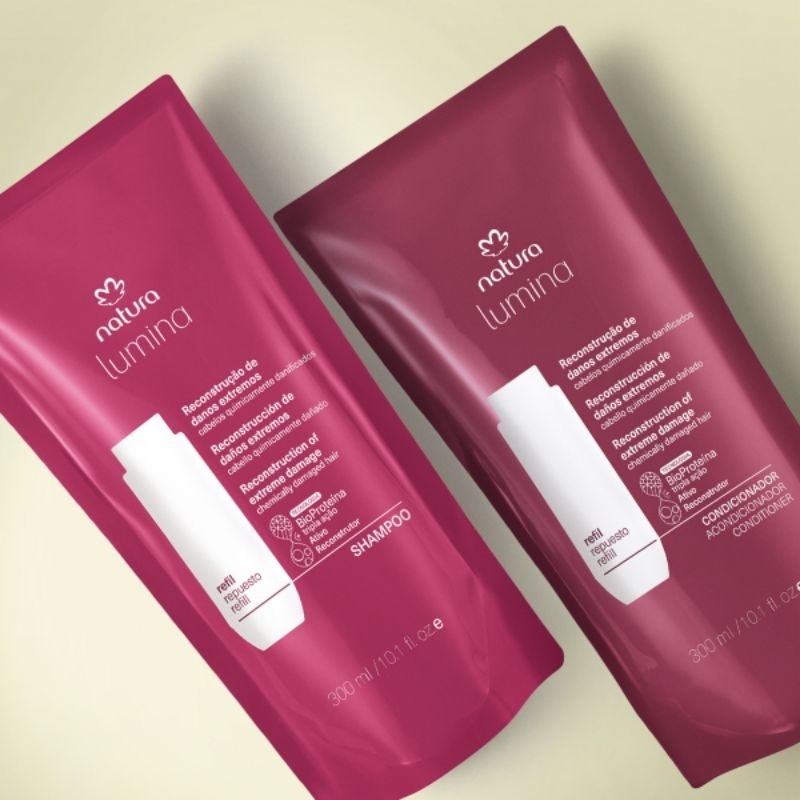 Kit Refis Shampoo e Condicionador Lumina Reconstrução de Danos Extremos (2 produtos) - Natura