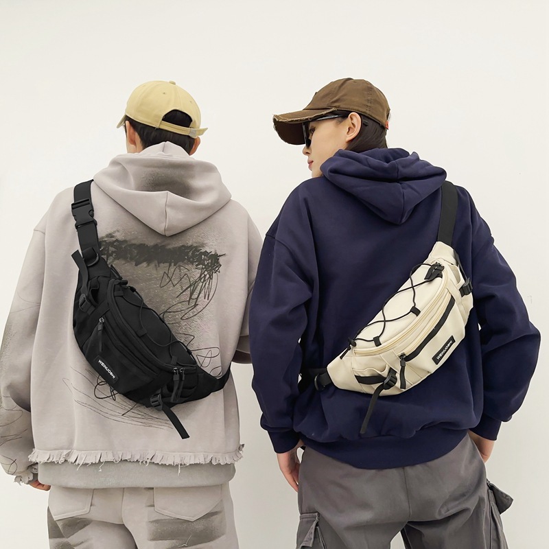 Bolsa transversal de grande capacidade, bolsa de peito estilo esportivo multifuncional e estilosa 40cm — imagem 2 de 2