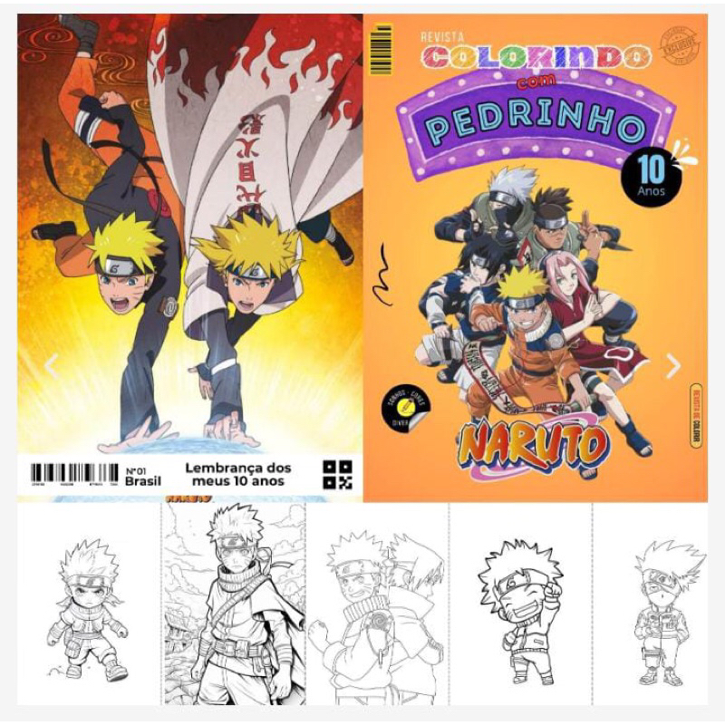 Colorir/Revistinha de Colorir- Tema Naruto - Lembrancinha Personalizada