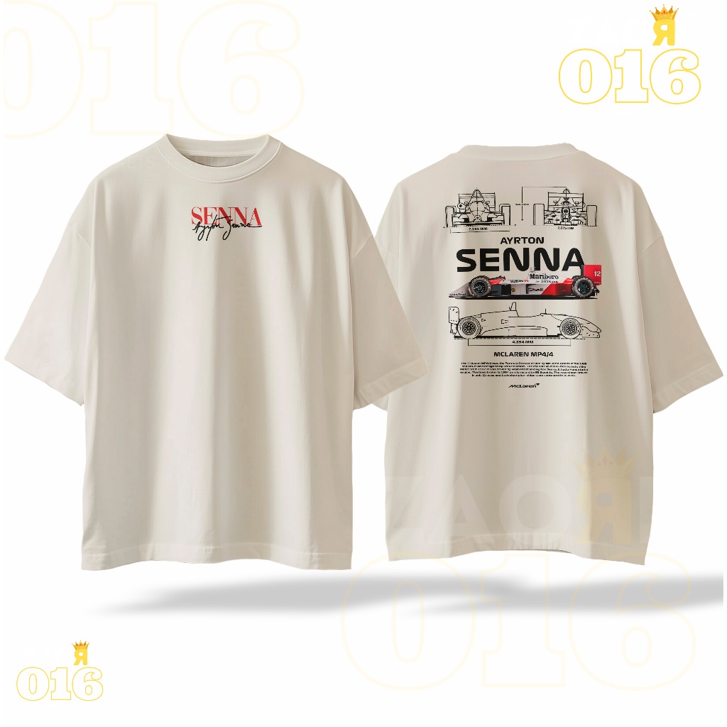 Camiseta Formula 1 McLaren MP4/4 F1 StreetWear Edição Limitada Premium Vintage Oversized Confortavel
