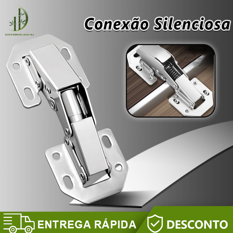 Dobradiça De Porta De Armário 4/10 Peças 90 Graus , Sem Perfuração Porta De Hardwa em Oferta na Shopee