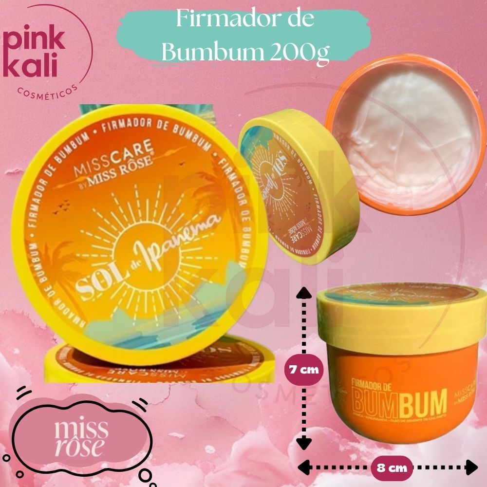 FIRMADOR DE BUMBUM 200g SOL DE IPANEMA MISS RÔSE firmeza Hidratação