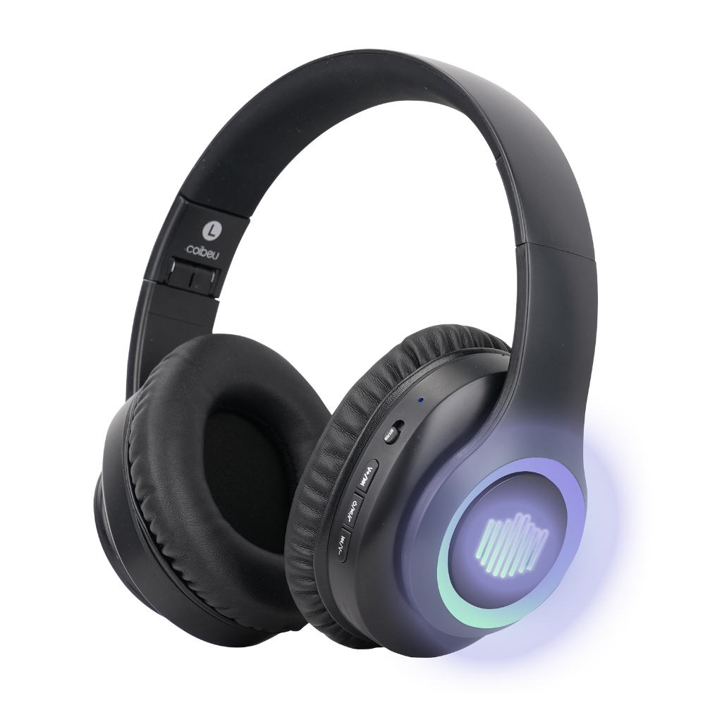 COIBEU Fone de Ouvido Bluetooth com ANC Cancelamento de Ruído Ativo RGB Dobrável e 40 Horas de Bateria em Oferta na Shopee