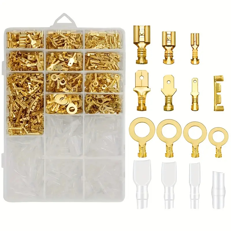 Kit 1000pçs/135pcs Conector Emenda Fio Macho Fêmea 2.8/4.8/6.3mm em Oferta na Shopee