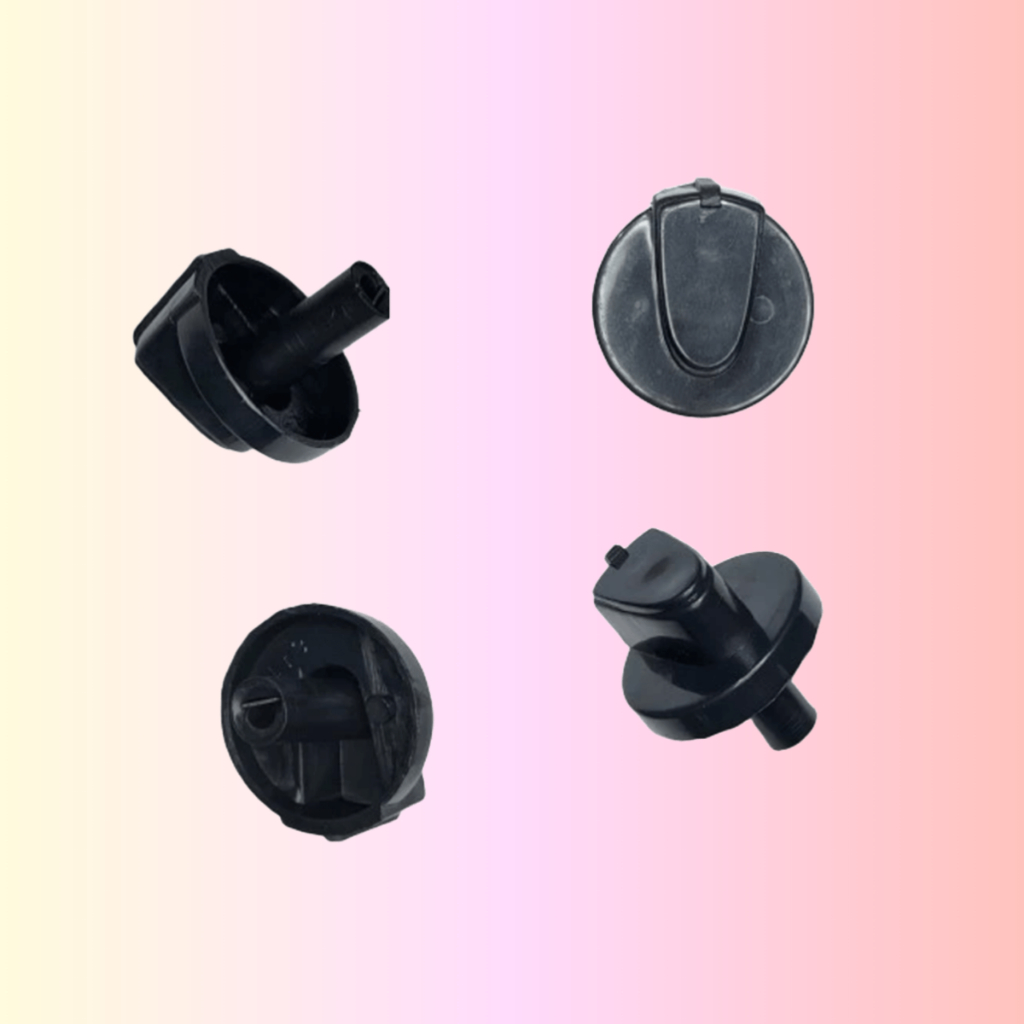 Botão Manípulo Fogão Atlas / Mueller Preto ( Jogo C/ 4 Pçs) 4 bocas Rosa Maria