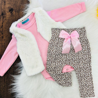 Kit Divo Bebê Colete Inverno Frio Roupa Moda Bebê Menina Roupinha infantil Luxo Conjuntinho Feminino em Oferta na Shopee