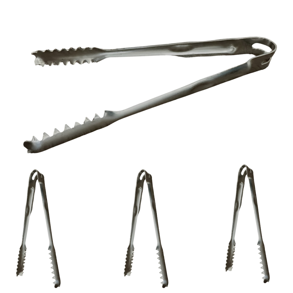 4 Pegador de alimentos 15cm utensílio de cozinha multiuso inox salada churrasco gelo macarrão massas em Oferta na Shopee