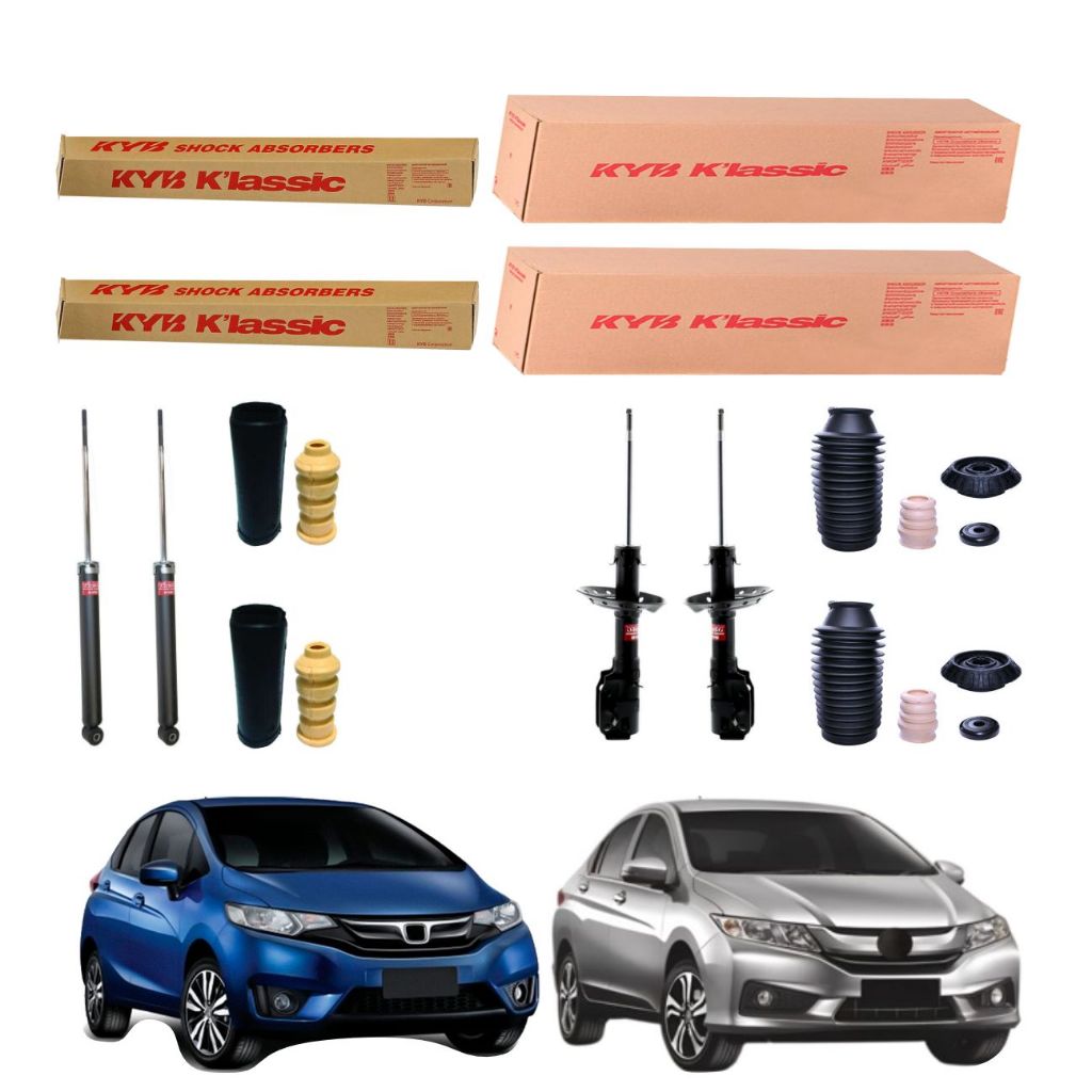 KIT 4 AMORTECEDOR HONDA FIT E HONDA CITY 2014 A 2021 KAYABA + KIT