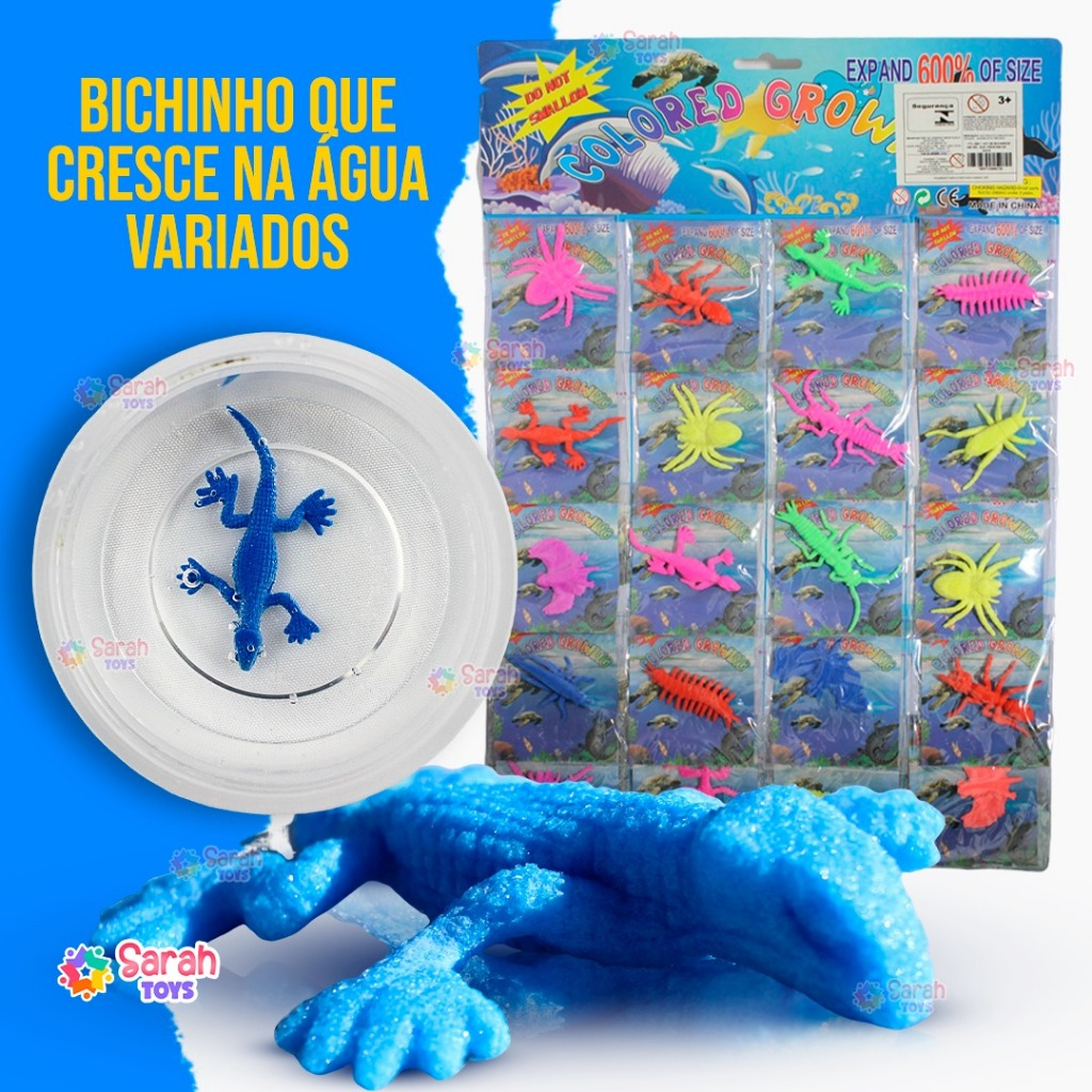24 BICHINHOS QUE CRESCEM NA ÁGUA VARIADOS em Oferta na Shopee