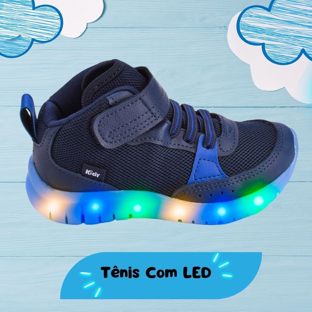 Tênis Cano Alto Infantil Menino Kidy Light Fun Palmilha Macia Solado Antiderrapante Visual Casual em Oferta na Shopee