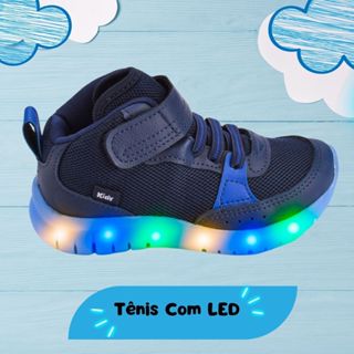 Tênis Cano Alto Infantil Menino Kidy Light Fun Palmilha Macia Solado Antiderrapante Visual Casual em Oferta na Shopee