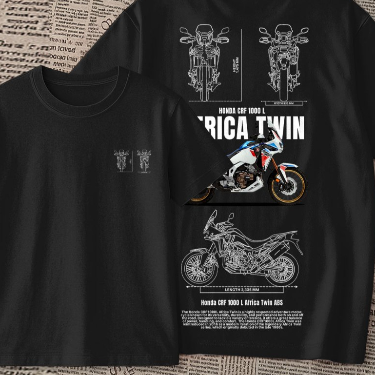 Camiseta estampada - motos velozes | africa | twin honda CRF 1000L | blusa unissex  100% algodão