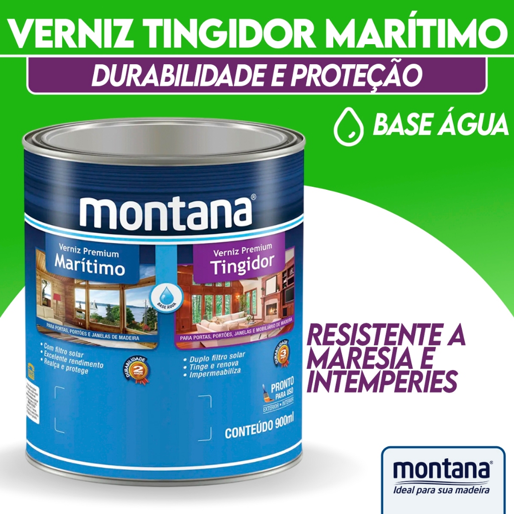 Verniz Extra Marítimo Brilhante e Acetinado Balance Base Água Incolor