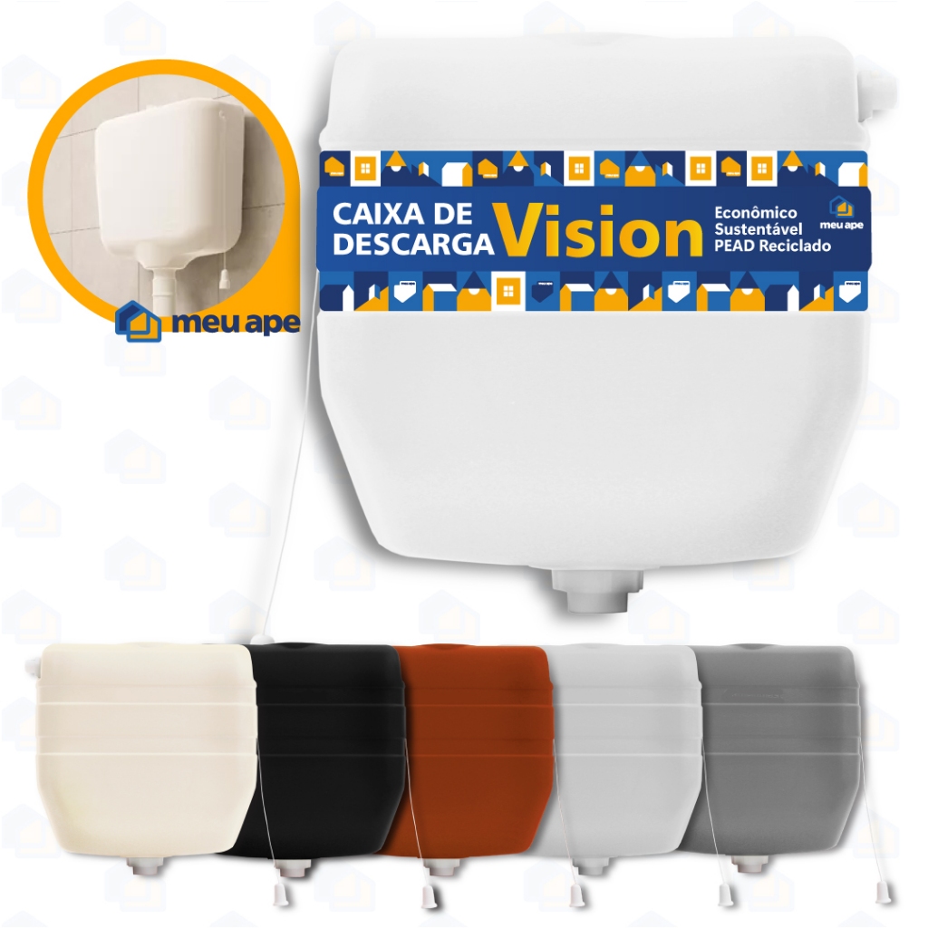 Caixa de Descarga 9L com Cordinha para Vaso Sanitário – Econômica, Suspensa e Plástica