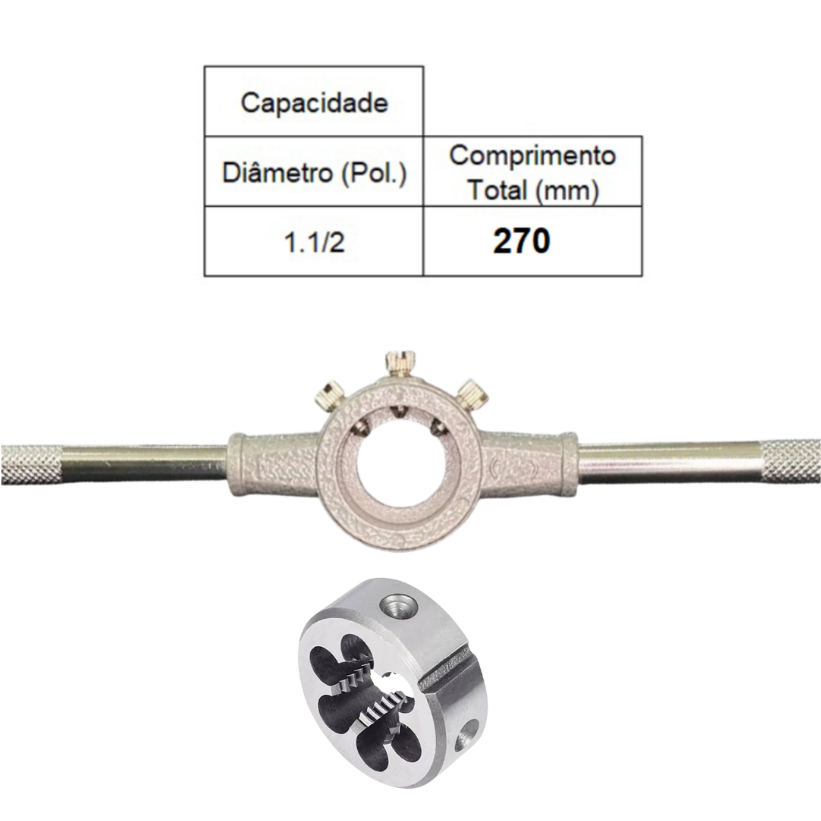 PORTA COSSINETE 1.1/2 POLEGADA + COSSINETE MANUAL AÇO LIGA M18 X 2,5 - ANSI - ROCAST