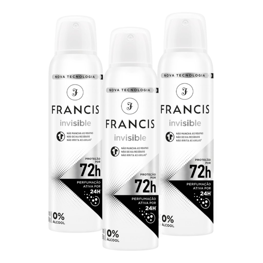 Kit Desodorante Francis Invisible