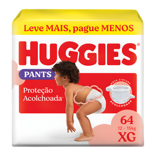 Fralda Infantil Huggies Supreme Care Roupinha XG Com 64 Unidades