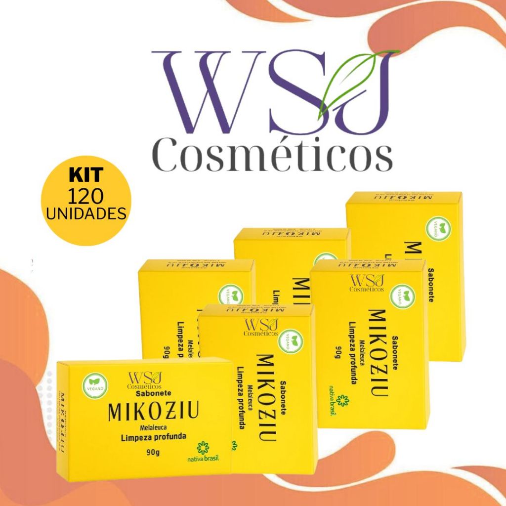 Kit 120 Unidades SABONETE EM BARRA Mikoziu Original Clareador de Manchas - 50gr -Para Fungos e Micoses ( 120 Unidades )