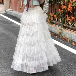 Saia de Tule com 800 Perolas com Caimento Elegante e Estiloso de Alta Qualidade WK-89 em Oferta na Shopee