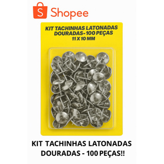 🧷 Tachinhas Latonadas Prateadas 11x10mm - Kit com 100 Unidades em Oferta na Shopee