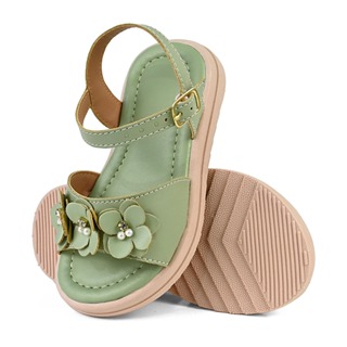Sandália Infantil Menina Feminina Flor Strass Brilho Espelhado Tratorada Lançamento em Oferta na Shopee