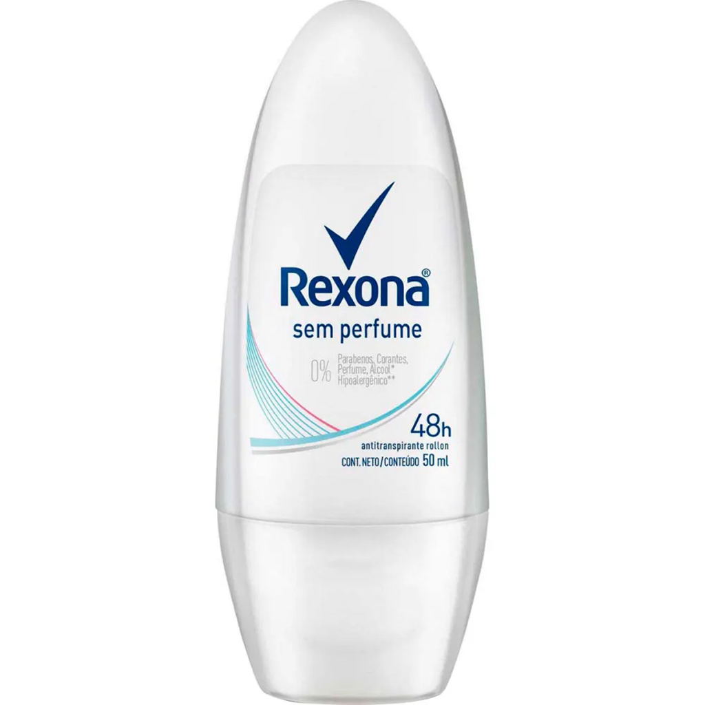 Desodorante Rexona Roll-on Sem Perfume 50ml em Oferta na Shopee