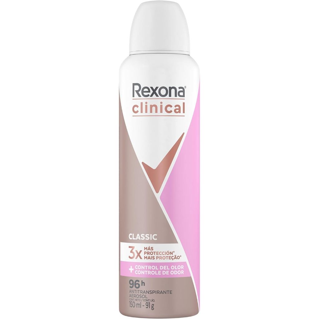 Desodorante Rexona Clinical Aerosol Antitranspirante Classic 91G Rosa