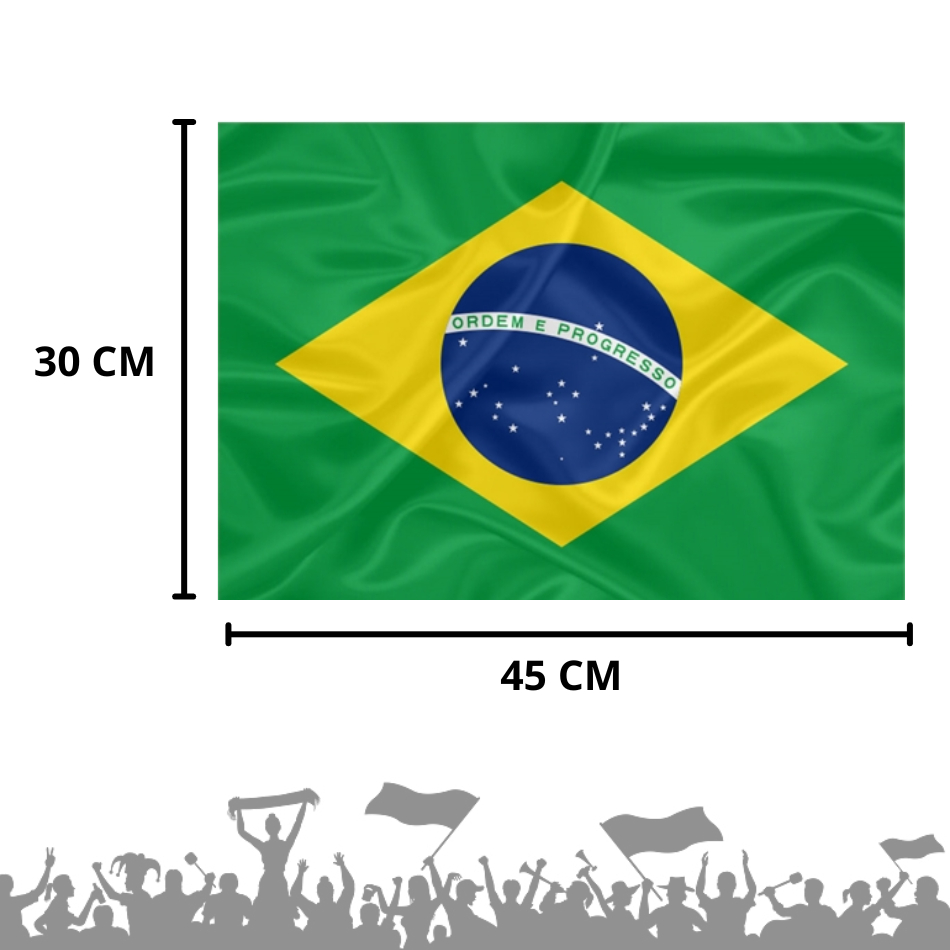Bandeira do Brasil - 45 X 30 cm  Oficial para Eventos Paulista Decoração Manifestações