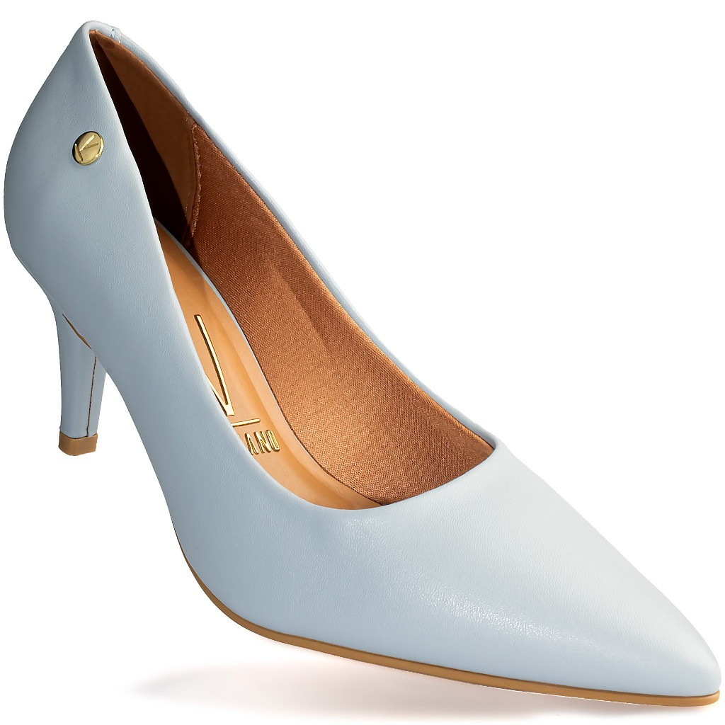 Scarpin Vizzano Feminino Salto Baixo Fino Macio Original 1185 Azul Sky em Oferta na Shopee