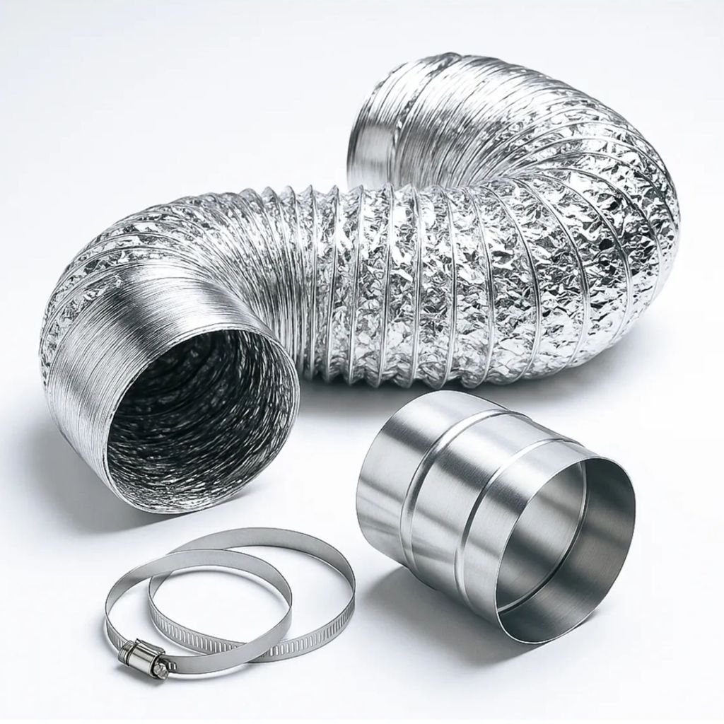 Kit Duto Flexível 150mm 5 Metros Com Luva De União + 2 Abraçadeiras Aço Carbono Para Coifas Exaustor em Oferta na Shopee