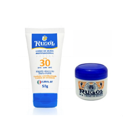 Kit Rugol Com Creme de Beleza Pote 50g e Protetor Solar FPS30 50g  ou A Escolher
