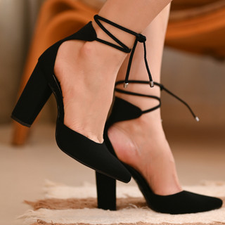 Sapato Feminino Scarpim Preto Alto Luxo 10 cm