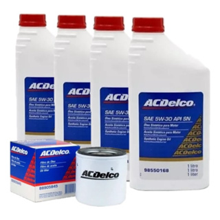 Kit Troca De Óleo 5w30 Sintético E Filtro Chevrolet Acdelco em Oferta na Shopee